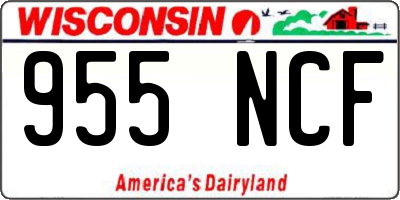 WI license plate 955NCF