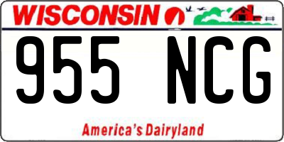 WI license plate 955NCG