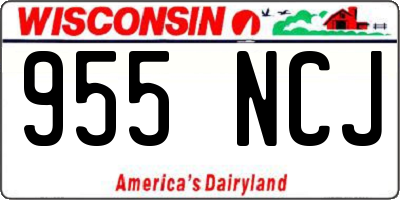 WI license plate 955NCJ