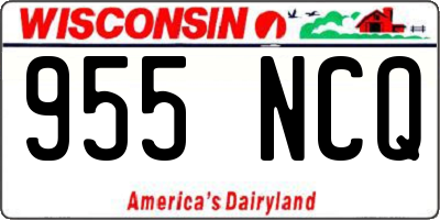 WI license plate 955NCQ