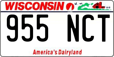 WI license plate 955NCT