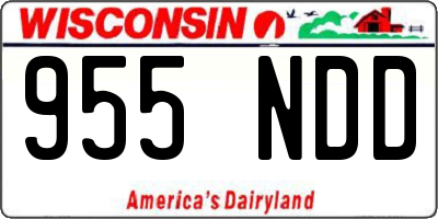 WI license plate 955NDD