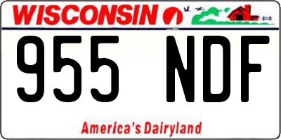 WI license plate 955NDF