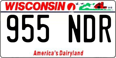 WI license plate 955NDR