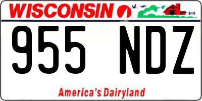 WI license plate 955NDZ