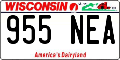 WI license plate 955NEA