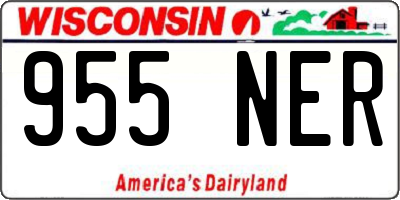 WI license plate 955NER
