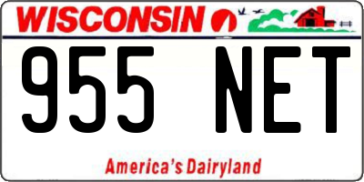 WI license plate 955NET