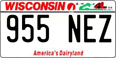 WI license plate 955NEZ