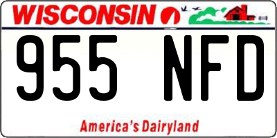 WI license plate 955NFD