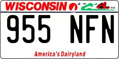 WI license plate 955NFN