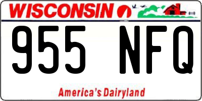 WI license plate 955NFQ