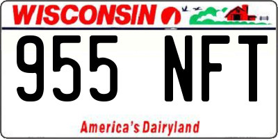 WI license plate 955NFT