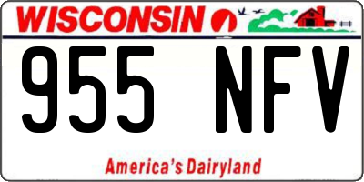 WI license plate 955NFV
