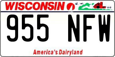 WI license plate 955NFW