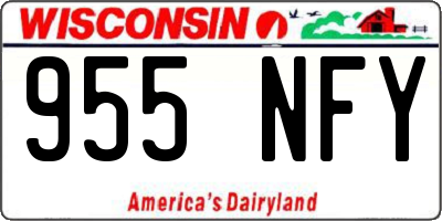 WI license plate 955NFY