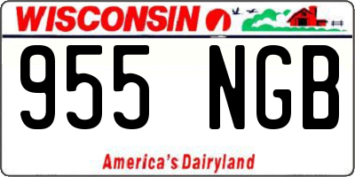 WI license plate 955NGB