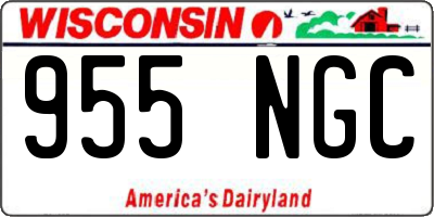 WI license plate 955NGC