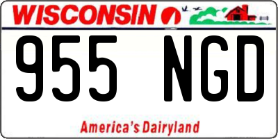 WI license plate 955NGD