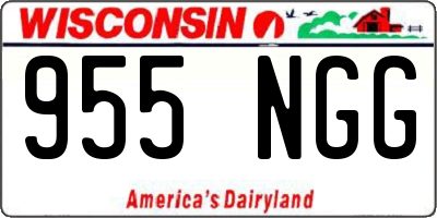 WI license plate 955NGG