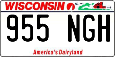 WI license plate 955NGH