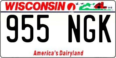 WI license plate 955NGK