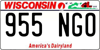 WI license plate 955NGO