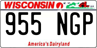 WI license plate 955NGP