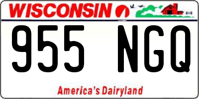 WI license plate 955NGQ