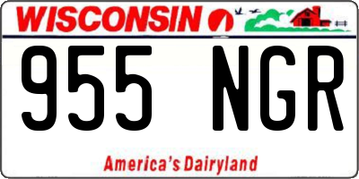 WI license plate 955NGR