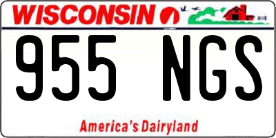WI license plate 955NGS