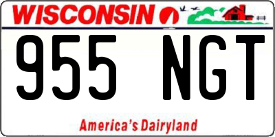 WI license plate 955NGT
