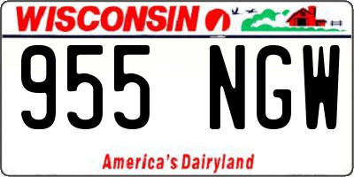 WI license plate 955NGW