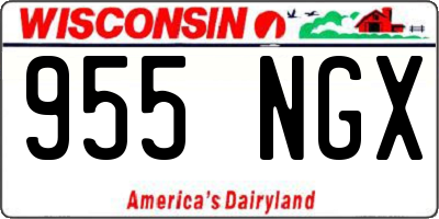 WI license plate 955NGX