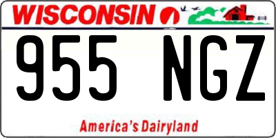 WI license plate 955NGZ