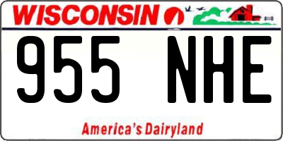 WI license plate 955NHE
