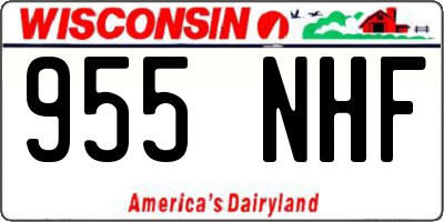 WI license plate 955NHF
