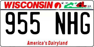 WI license plate 955NHG