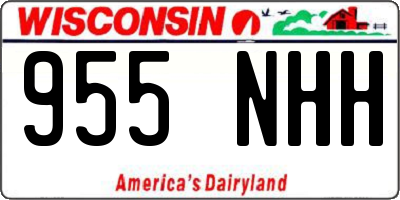WI license plate 955NHH