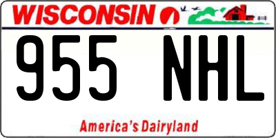 WI license plate 955NHL