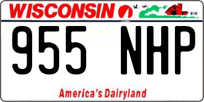 WI license plate 955NHP