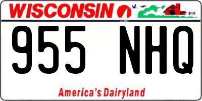 WI license plate 955NHQ