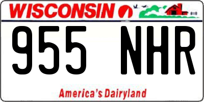 WI license plate 955NHR