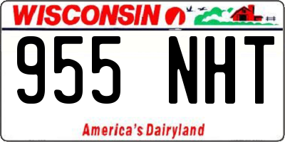 WI license plate 955NHT