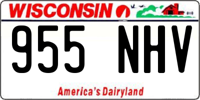 WI license plate 955NHV
