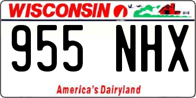 WI license plate 955NHX