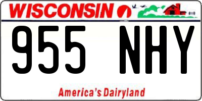 WI license plate 955NHY