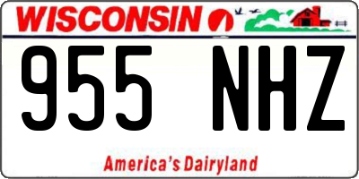 WI license plate 955NHZ