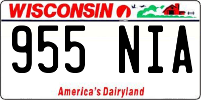 WI license plate 955NIA