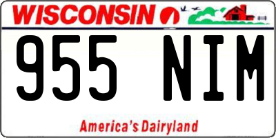 WI license plate 955NIM